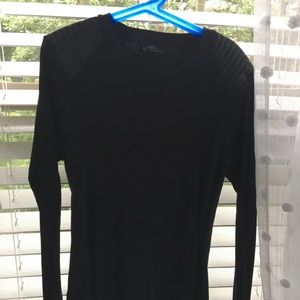 Black Zara long sleeve ribbed shirt
